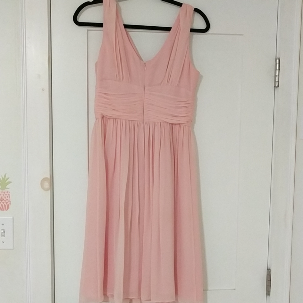 Knee length blush dress